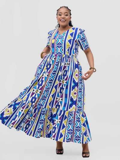 Zahara Maxi Dress - Blue - Shopzetu