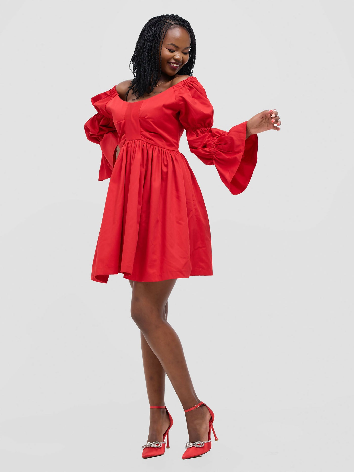 Busara Dress - Red - Shopzetu