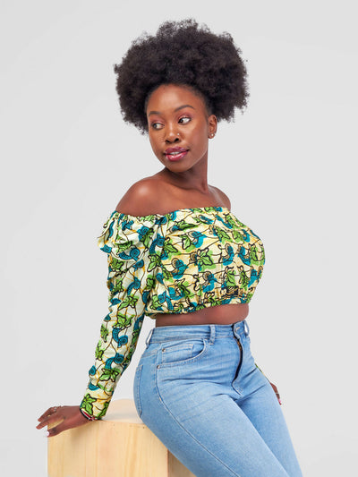 Tayari Fashion House Leaf Tayari Crop Top - Green - Shopzetu