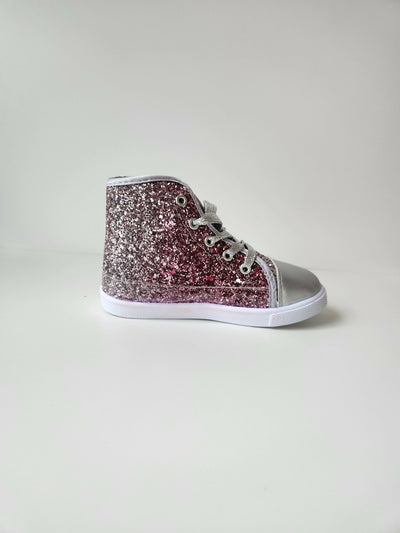 Girls Hi - Top Glitter Boot - Purple - Shopzetu