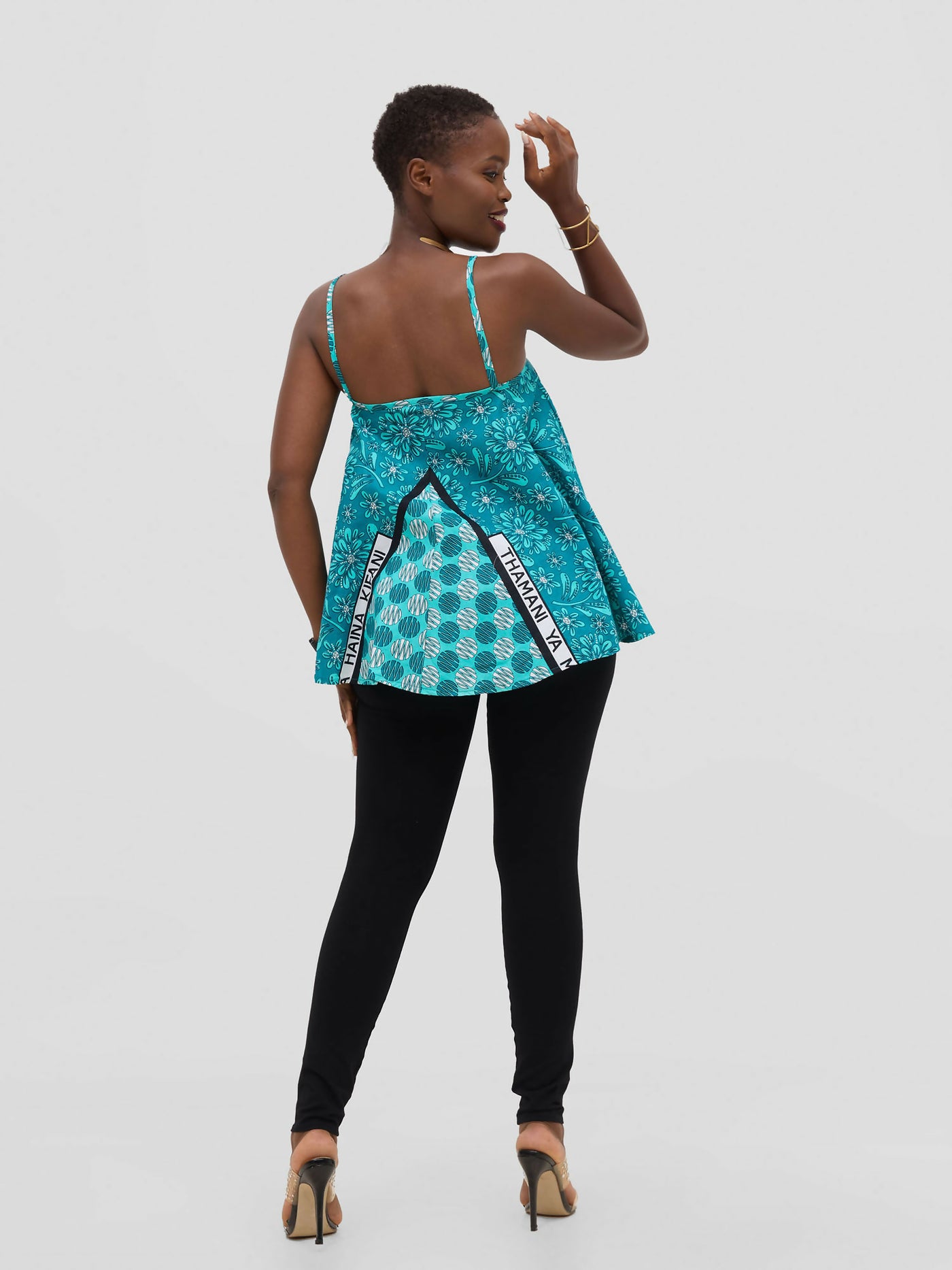 Leso Top - Turquoise Circle - Shopzetu