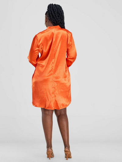 Kilele Collection Subira Shift Dress - Orange - Shopzetu