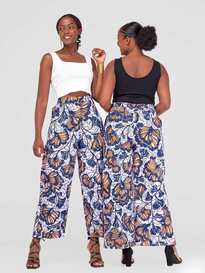 Simbaress Tenge Pants - Orange / Navy Blue - Shopzetu