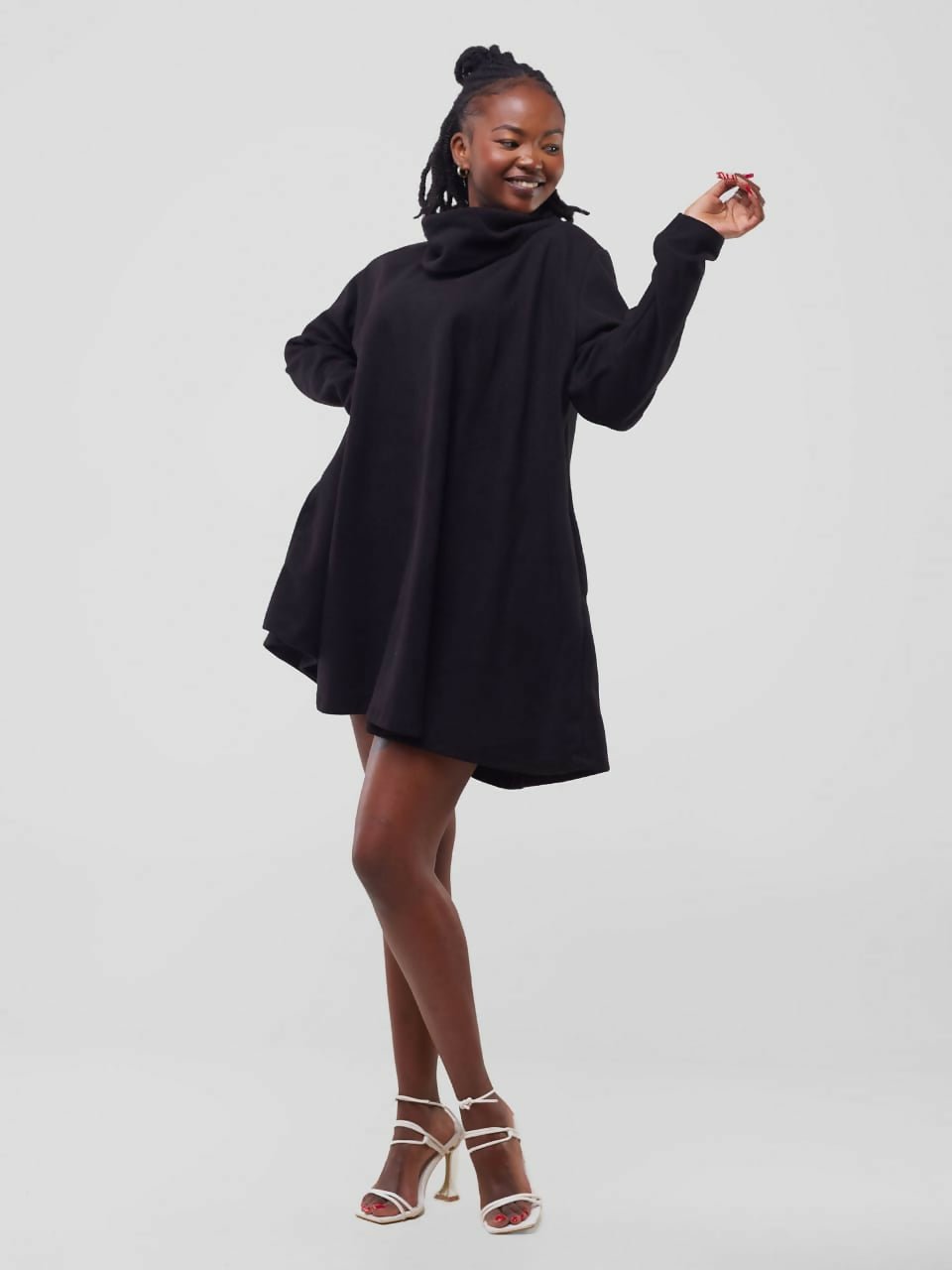 Timyt Urban Wear Poncho Dress - Black - Shopzetu