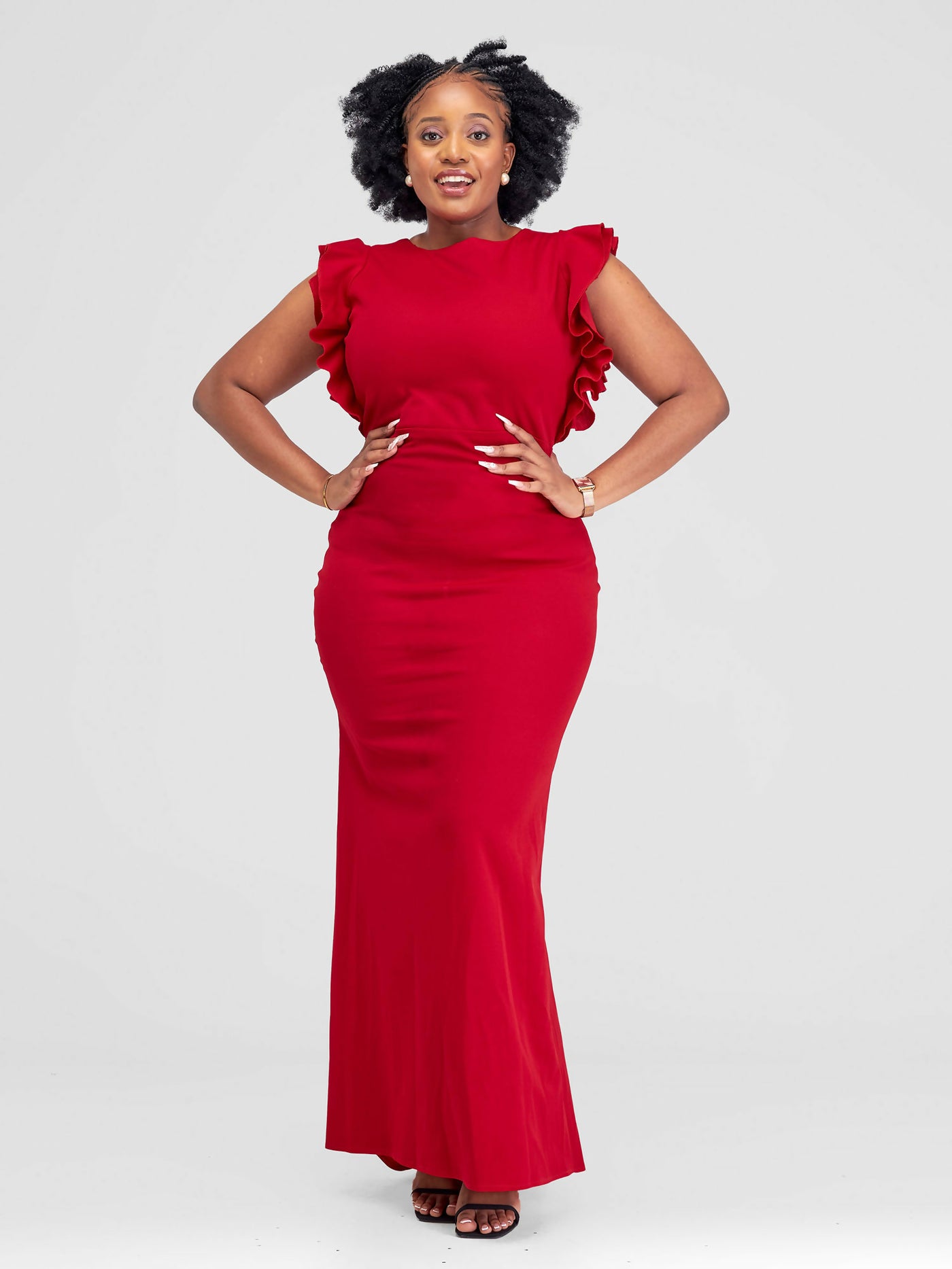 Therose Empire Raffy Gown - Red