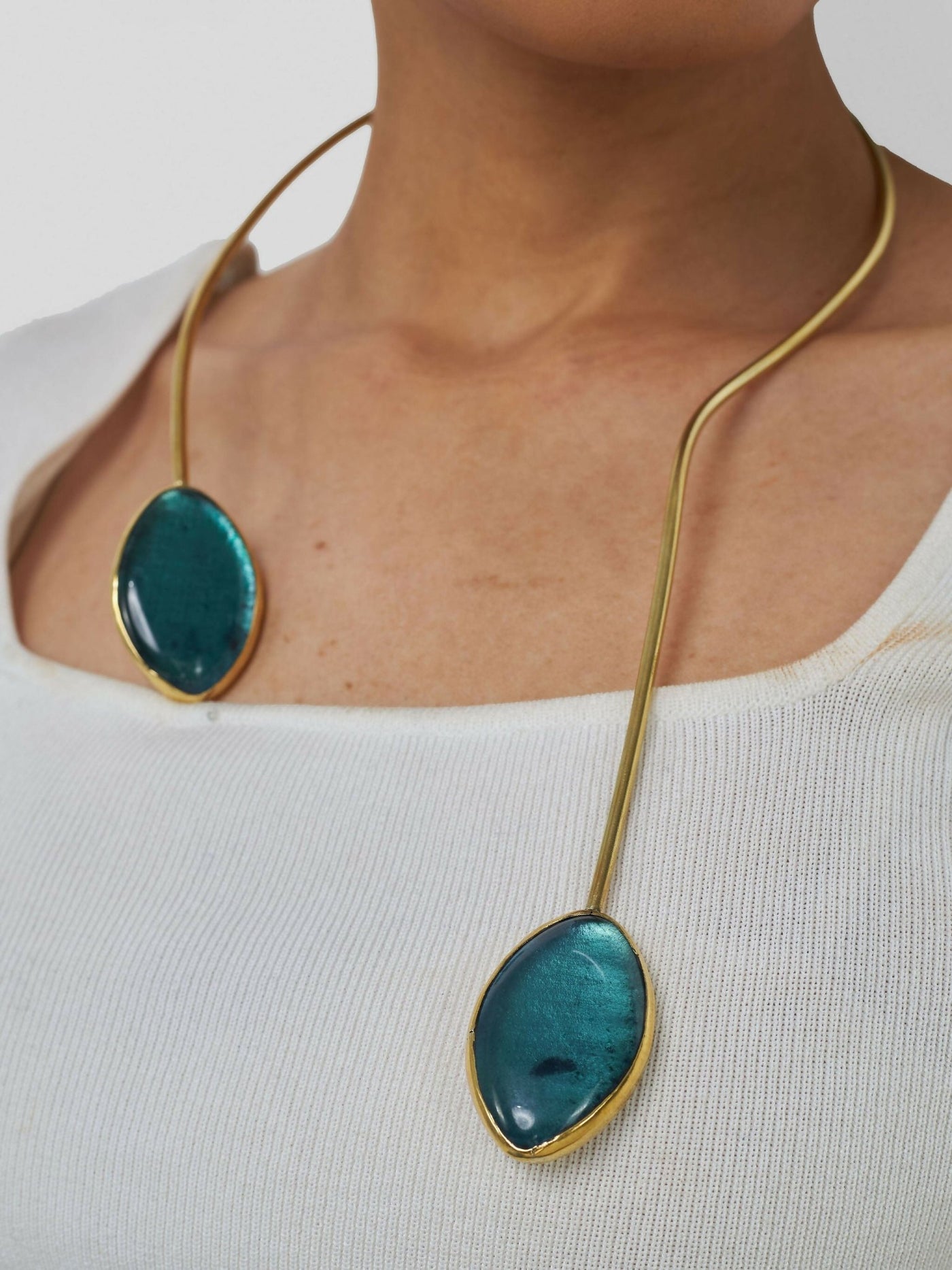 Zuru Statement Necklace - Blue - Shopzetu