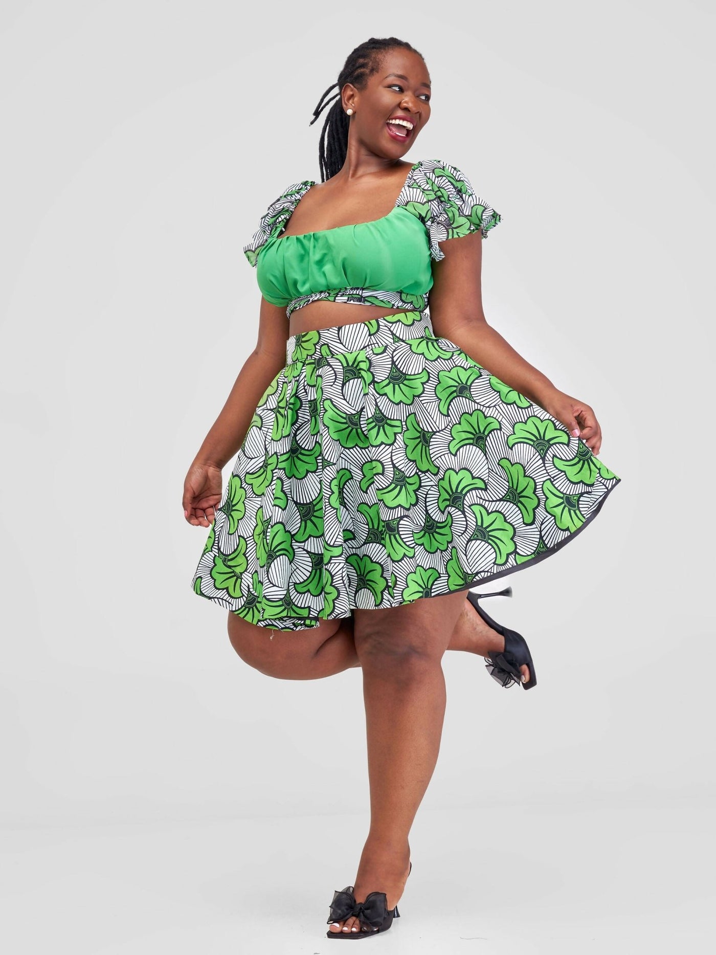 Nefpatra Nia Dress - Green - Shopzetu