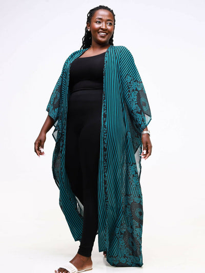 Shazi Afrika Pambo Kimono6 - Green - Shopzetu