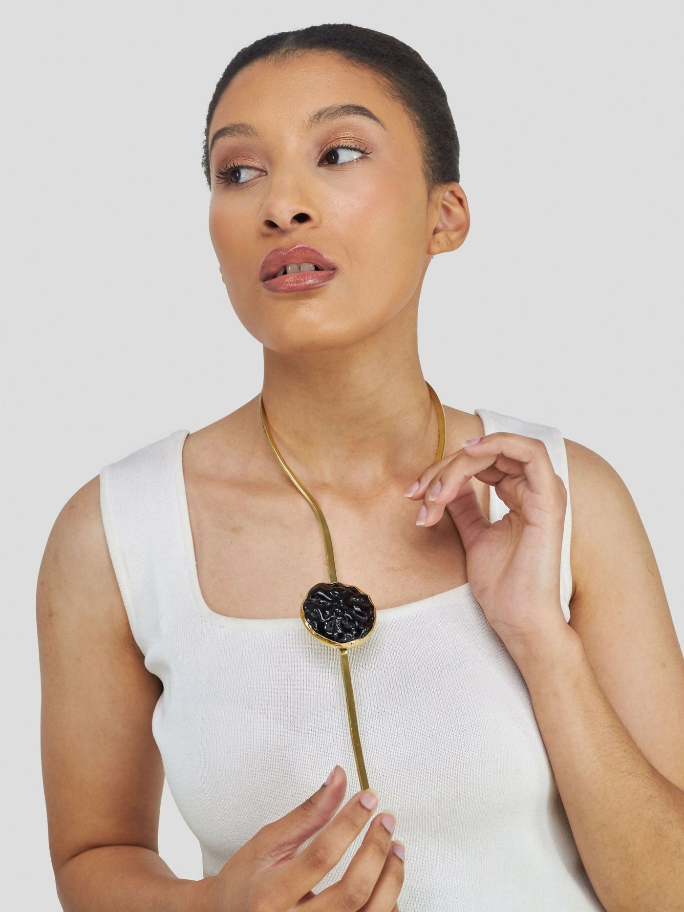 Bakora Statement Necklace - Brown - Shopzetu