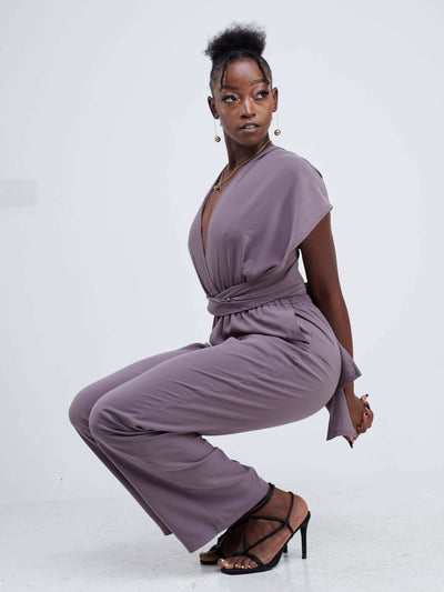 Purple Thread Ibiza Infinity Jumpsuit - Latte - Shopzetu