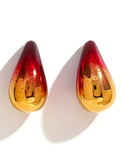 Her Essence Baila Studs – Gold / Red - Shopzetu