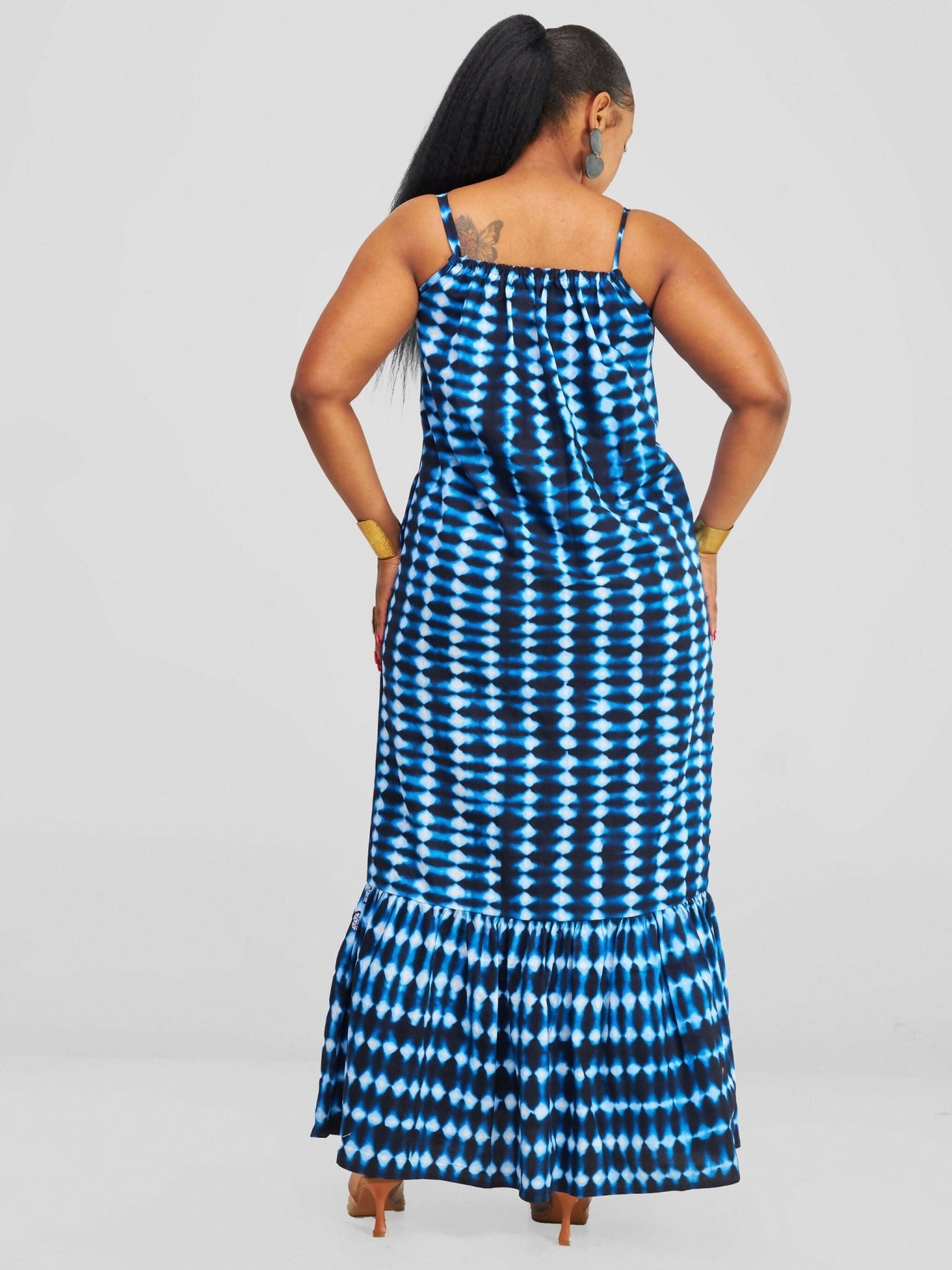 Letaj Fabtory African Adina Dress - Blue - Shopzetu