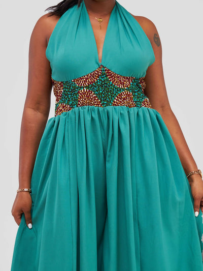 Nefpatra Africa Haley Jumpsuit - Turquoise - Shopzetu