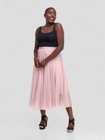 Fauza Design Tulle Skirt - Pink - Shopzetu