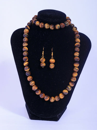 Closet Beaded Necklace - Brown - Shopzetu