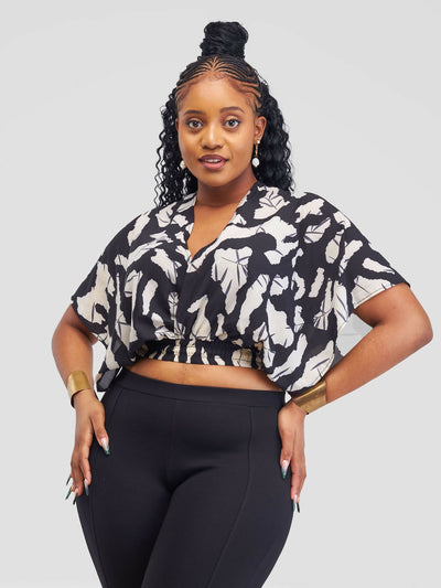 Zoe Qu'an Crop Top - Black / White