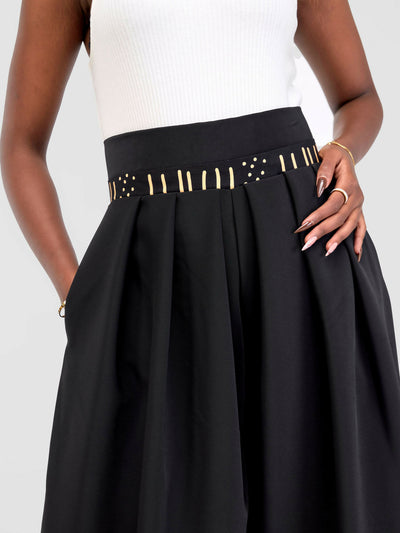 African Yuva Robin Palazzo Pants - Black