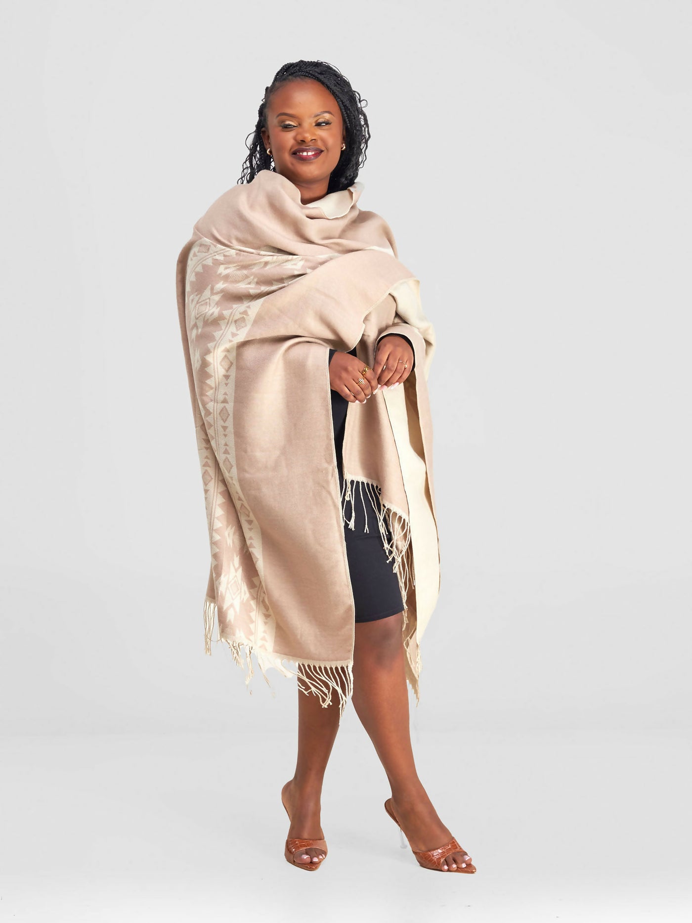 Afrodame Fani Poncho - Beige