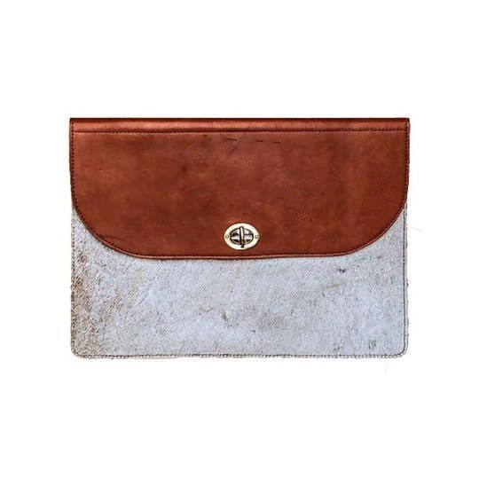 Wazawazi Inga Folio Laptop Case - Orange / Grey - Shopzetu