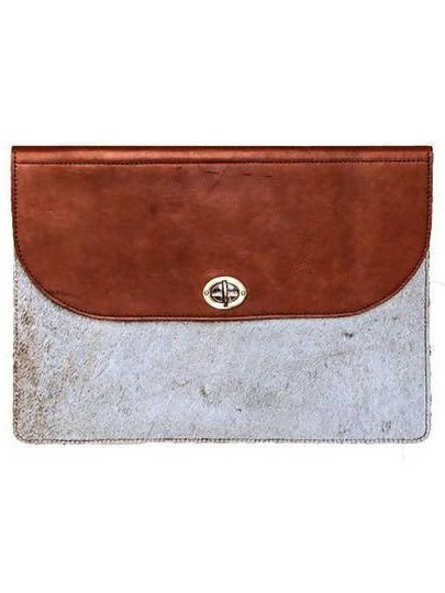 Wazawazi Inga Folio Laptop Case - Orange / Grey - Shopzetu