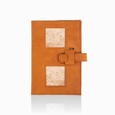 Wazawazi Katya Leather Notebook Holder - Chocolate - Shopzetu