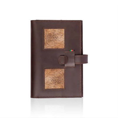 Wazawazi Katya Leather Notebook Holder - Chocolate - Shopzetu