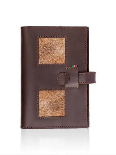 Wazawazi Katya Leather Notebook Holder - Chocolate - Shopzetu