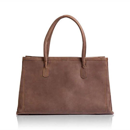 Wazawazi Sanga Briefcase - Brown - Shopzetu