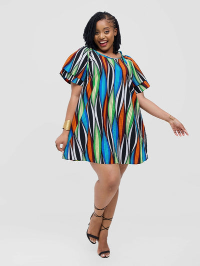 Dala Shift Dress - Multicolor - Shopzetu