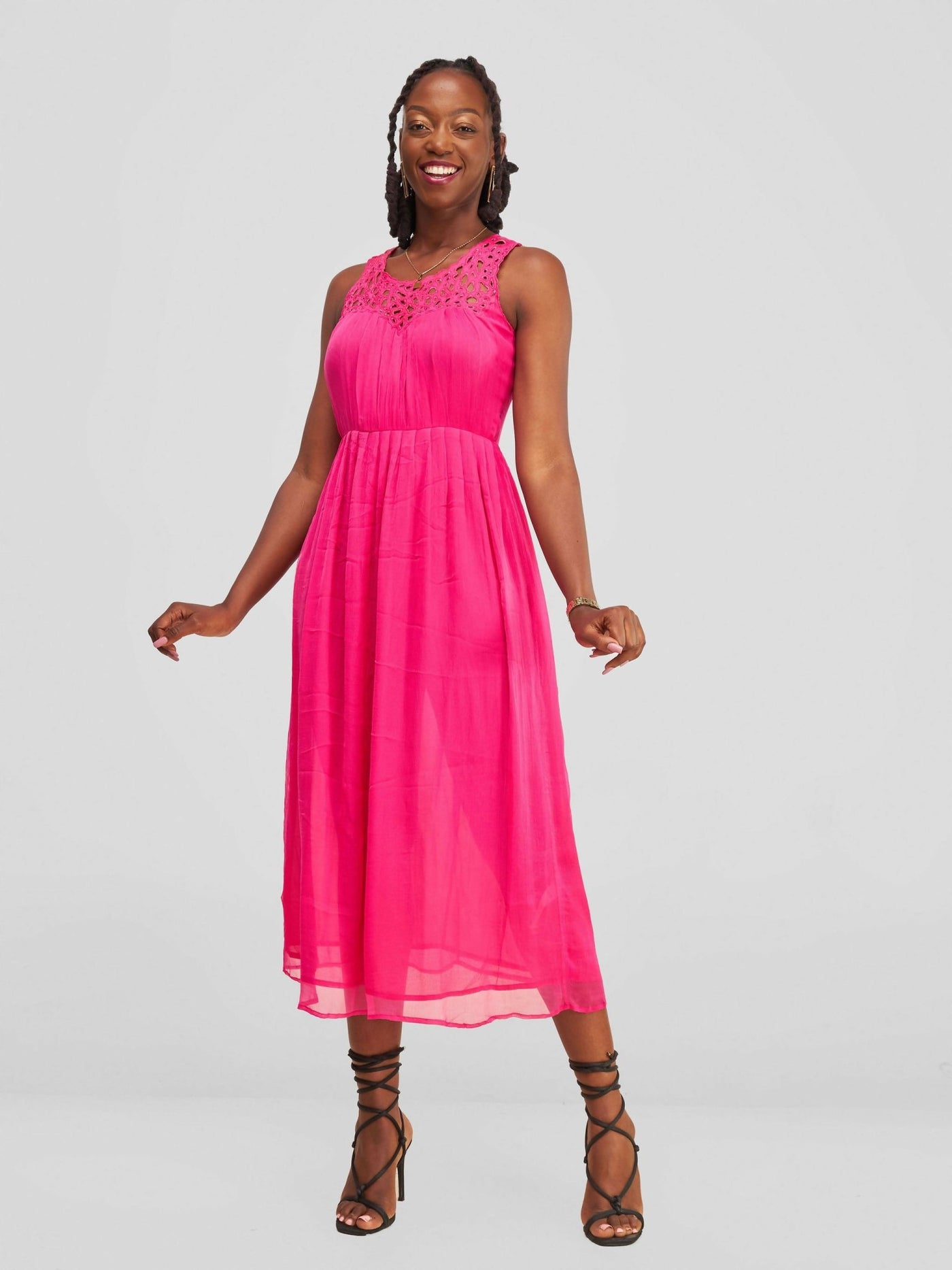 The Fashion Frenzy Maxi Dress - Pink - Shopzetu