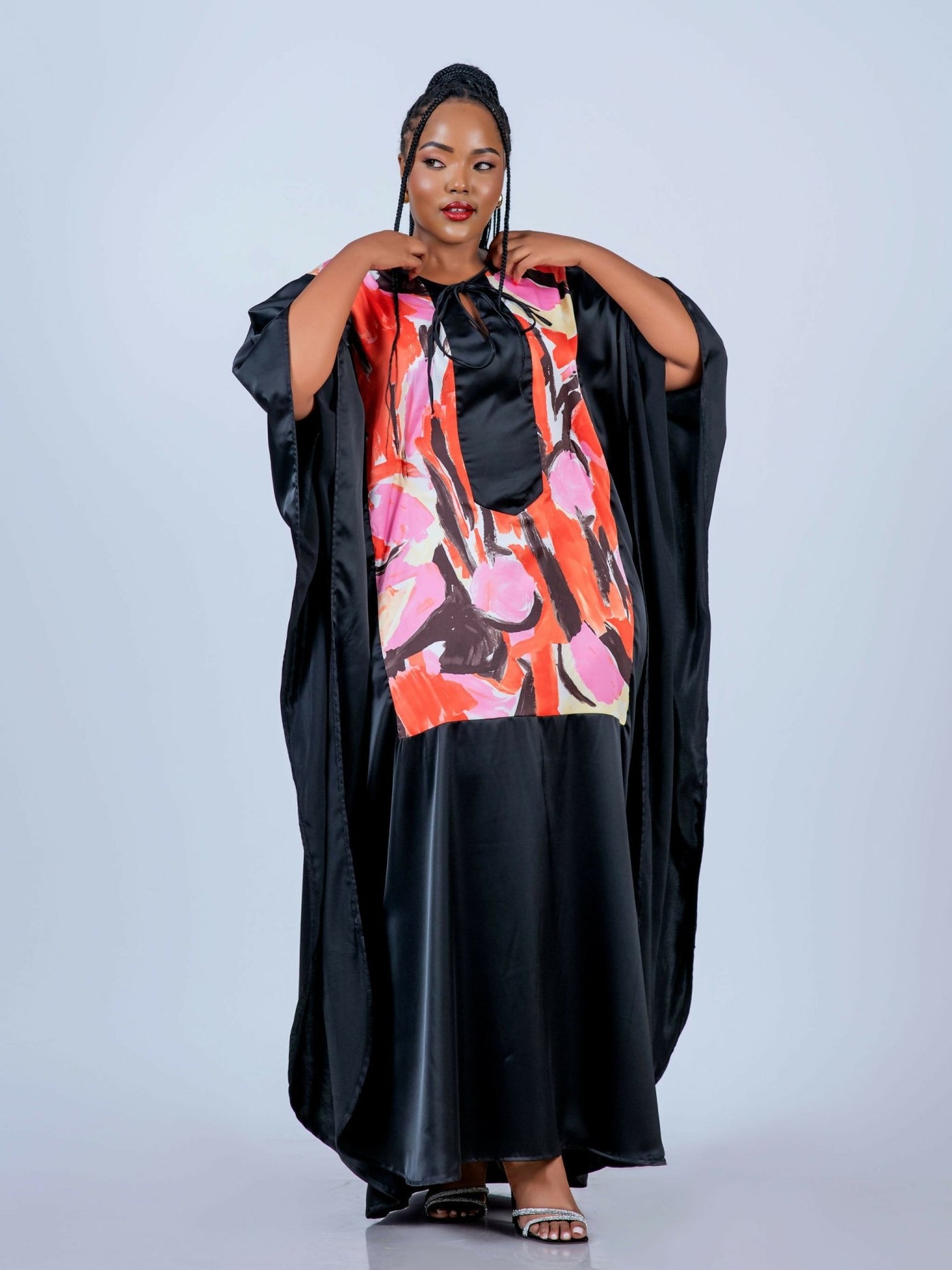 Plainchic Aisha Kaftan Dress - Black - Shopzetu