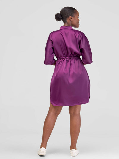 Elsie Glamour Eleanor Dress - Purple - Shopzetu