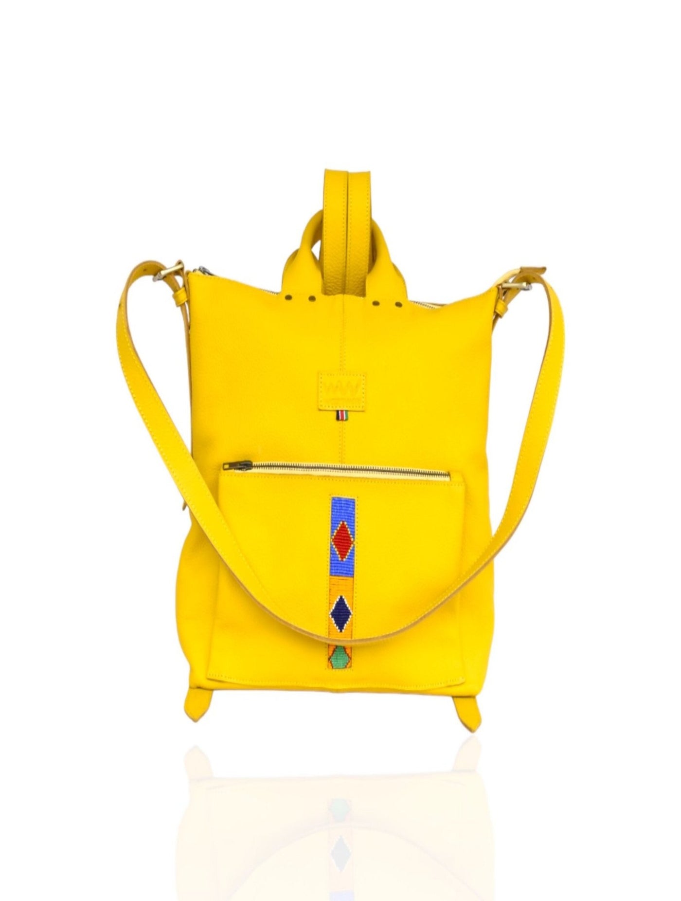 Mwende Ladies Backpack - Yellow - Shopzetu