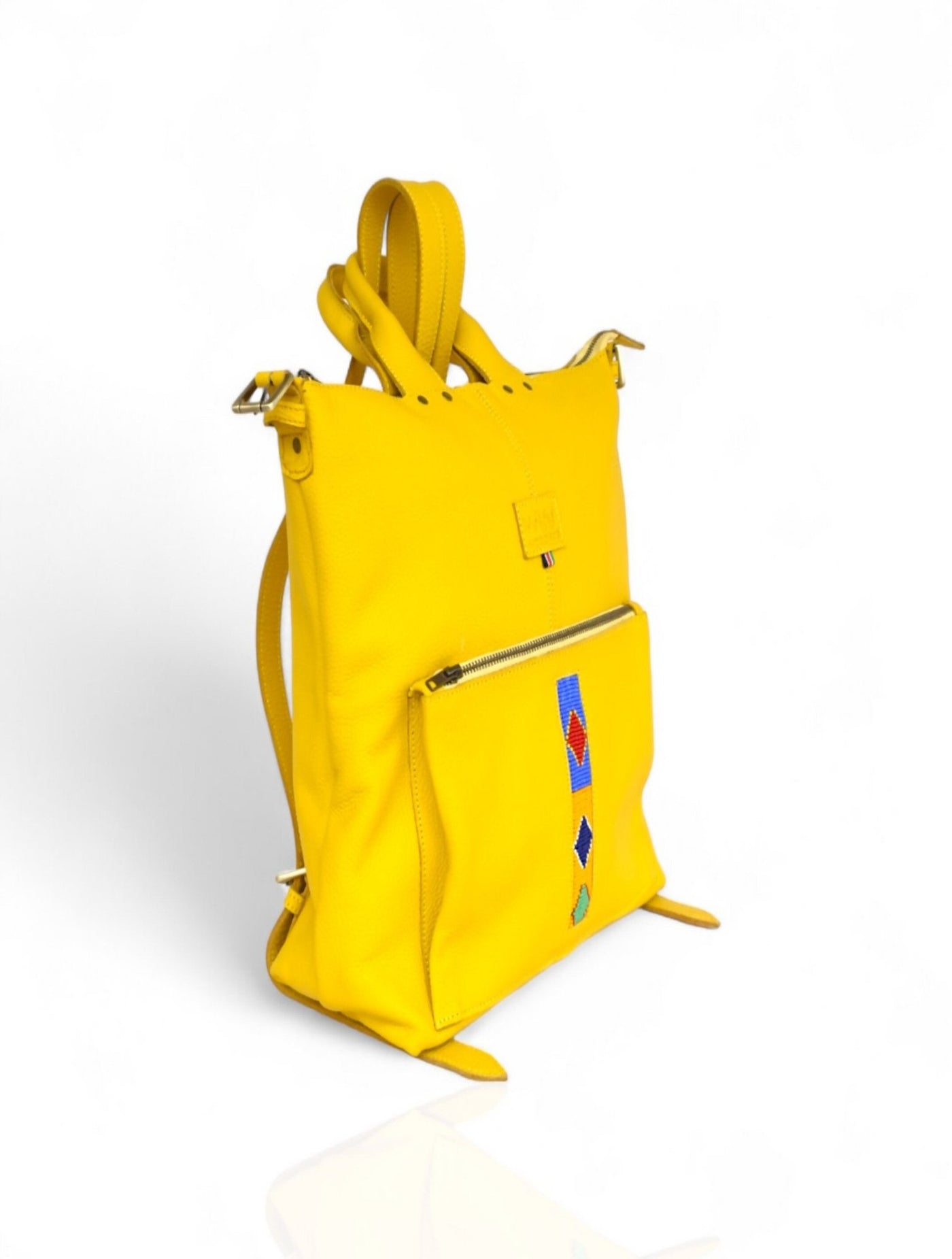 Mwende Ladies Backpack - Yellow - Shopzetu