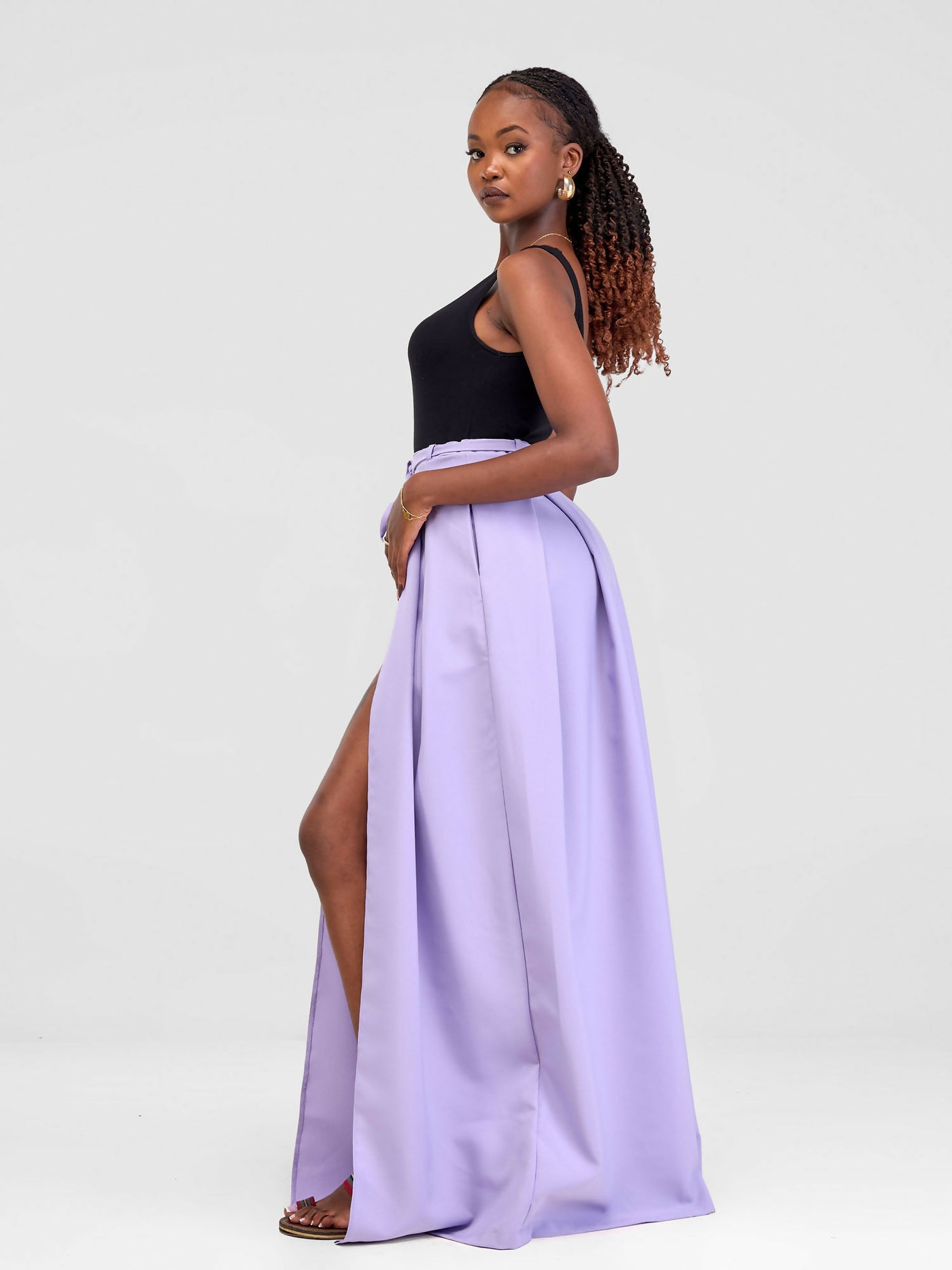 Tausi Palazzo Pants - Lilac