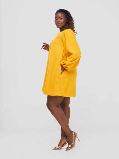 Zia Africa "Above Average" Shift Dress - Mustard