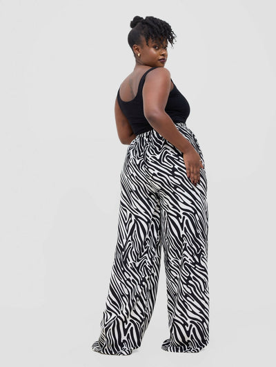 Palazzo Pant - Black / White - Shopzetu