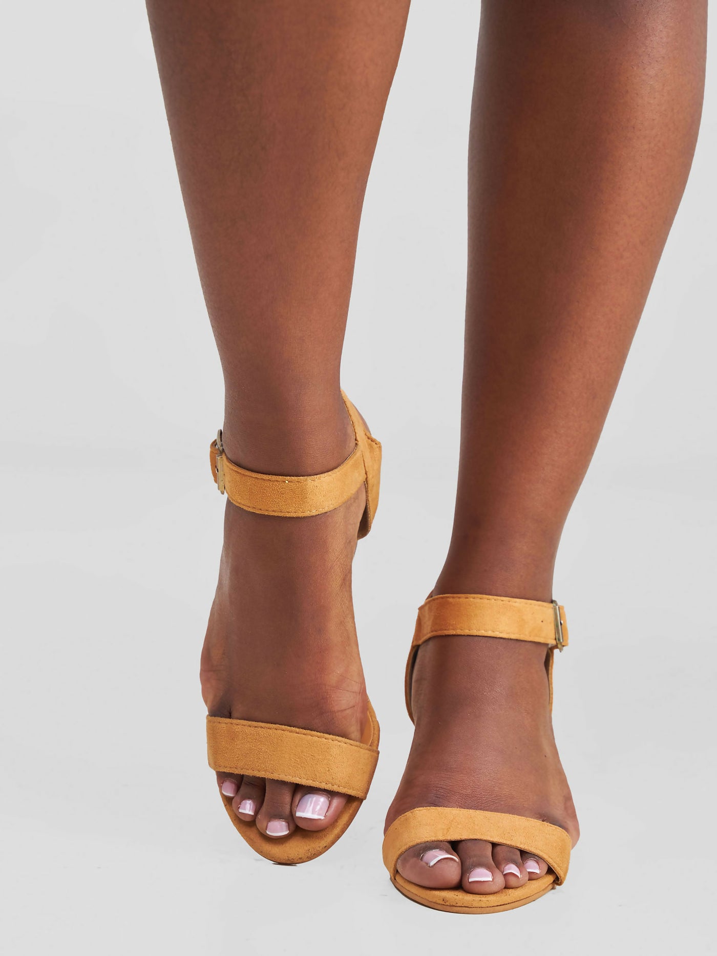 Modern Shop Collection Open Wedge Chunky Heel - Mustard