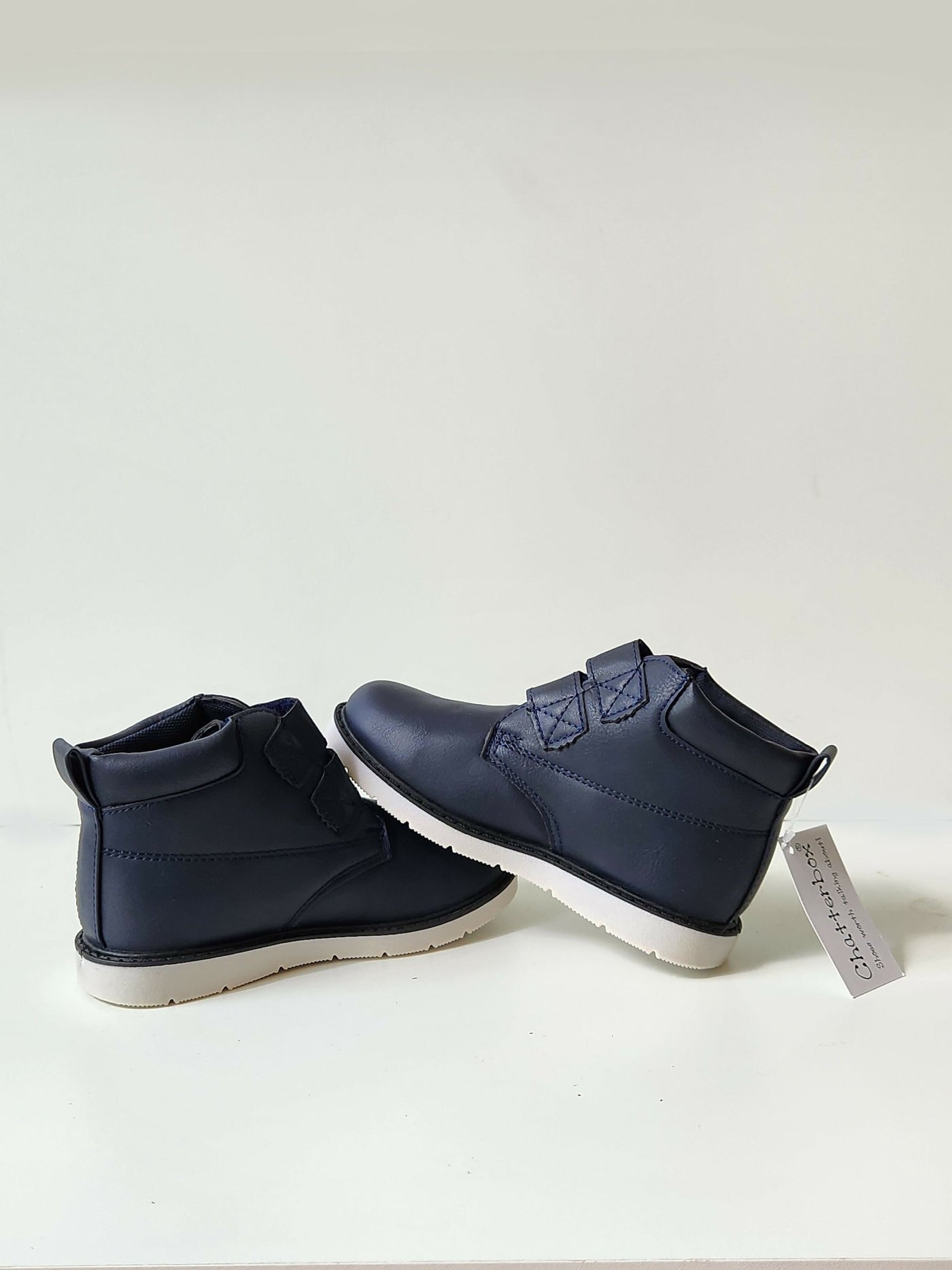 Boys Hi - Top Ankle Boots - Navy Blue - Shopzetu