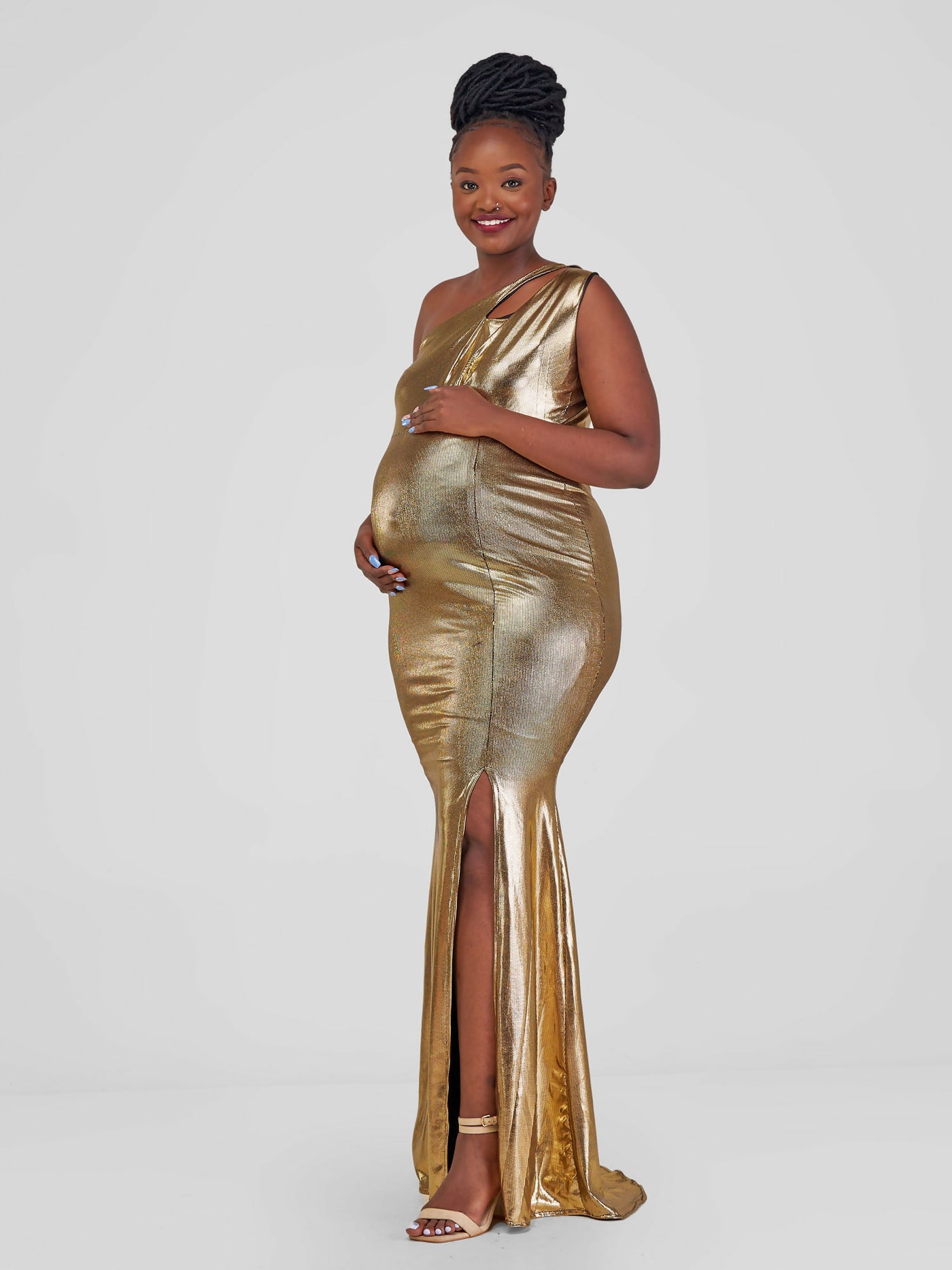Vintlyne Ruffi Dress - Gold