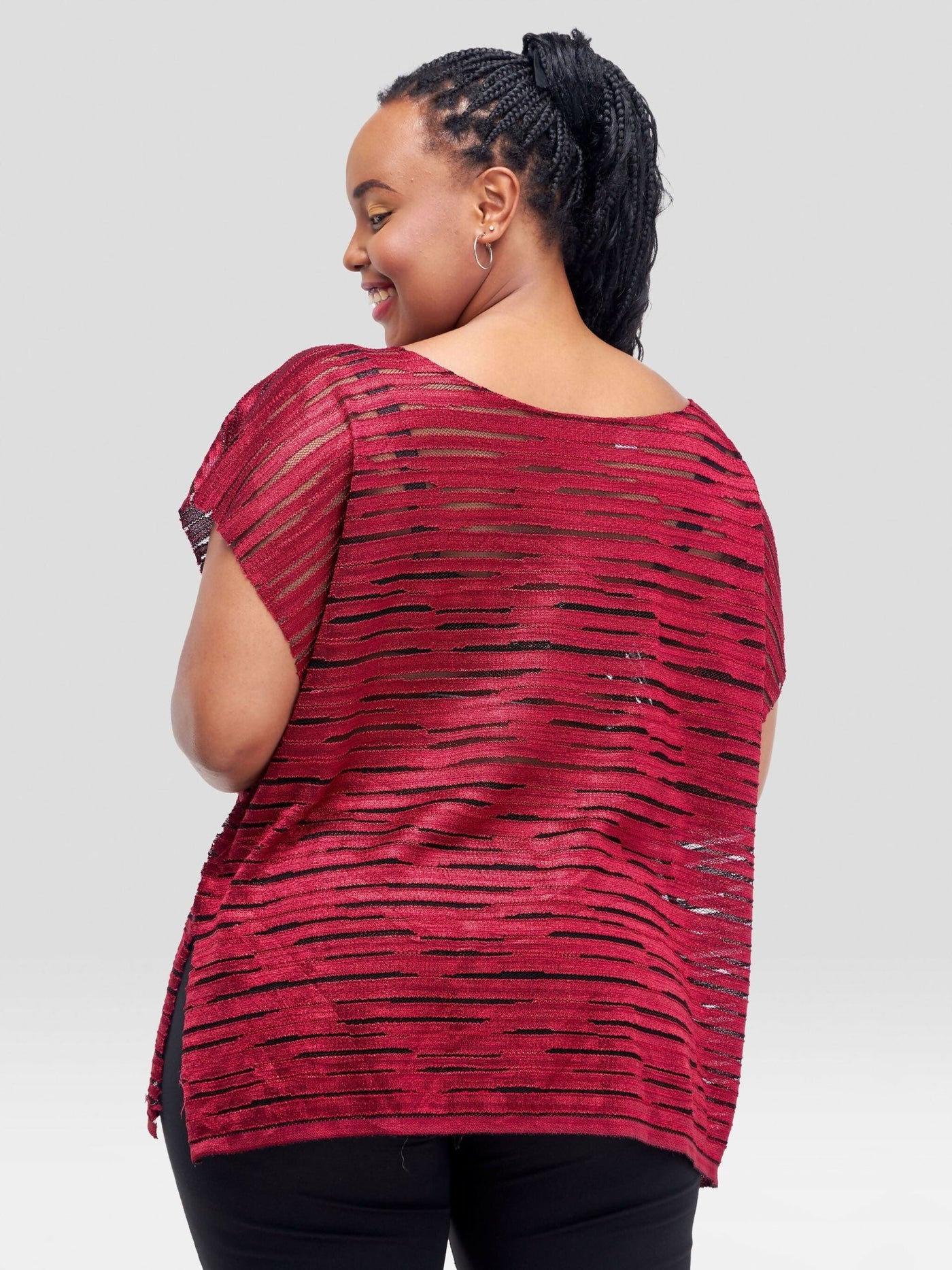 Nefpatra Adaora Top - Maroon - Shopzetu