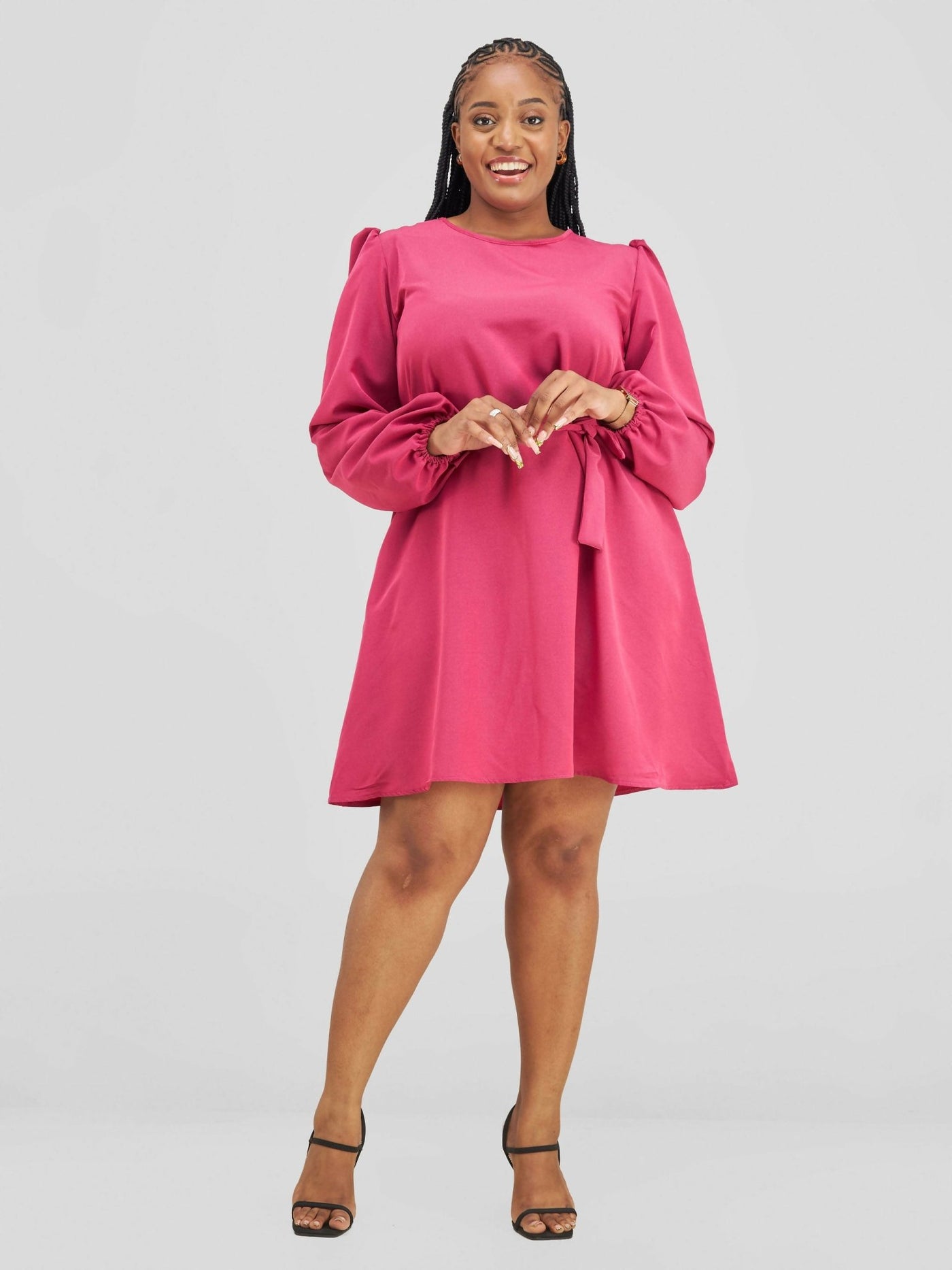 Lizola Chausiku Shift Dress - Pink - Shopzetu