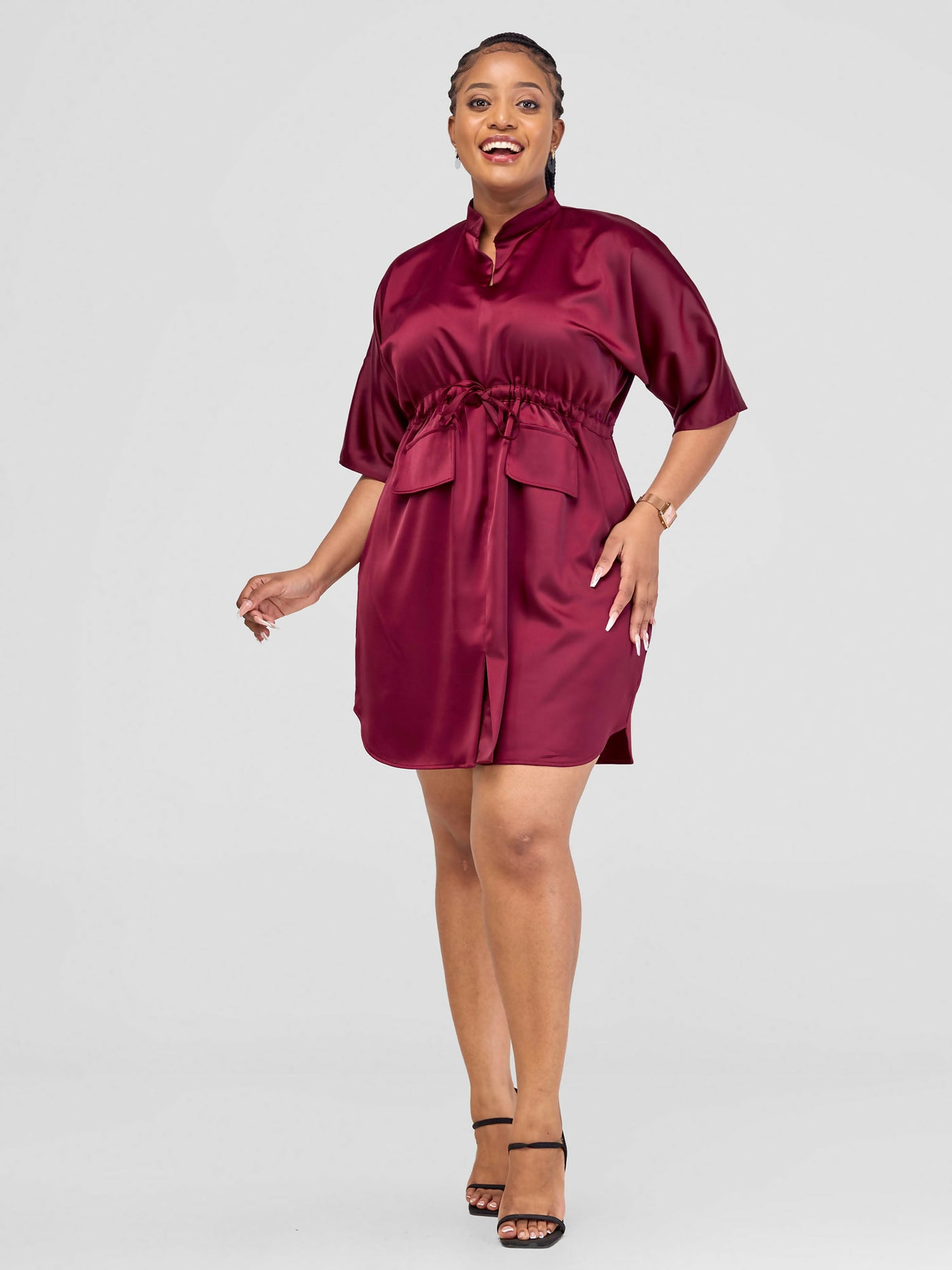 Elsie Glamour Eleanor Dress - Burgurdy