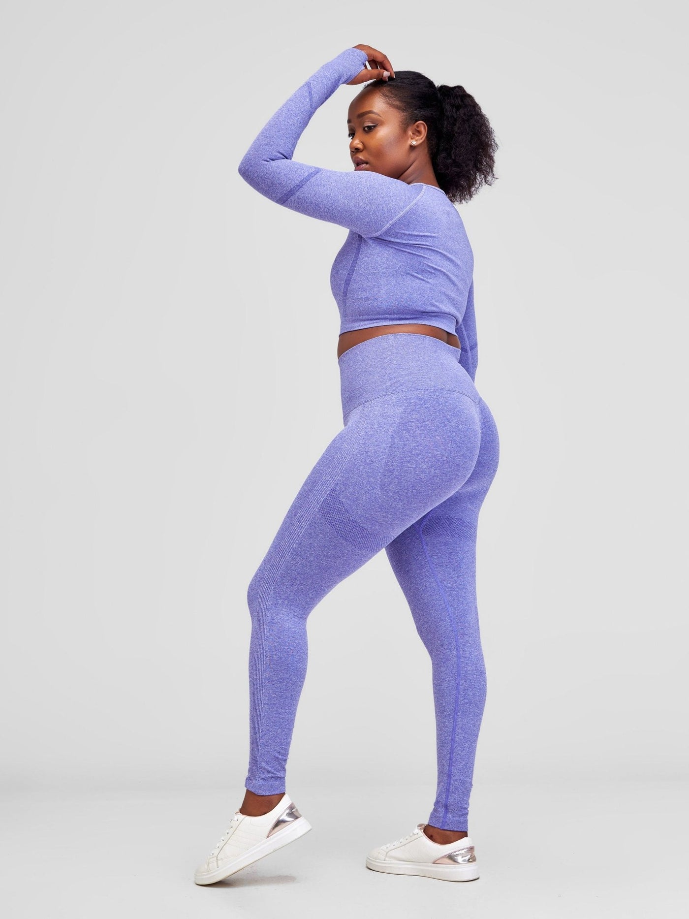 Ava Fitness Merlin 3 Piece yoga Set - Purple - Shopzetu