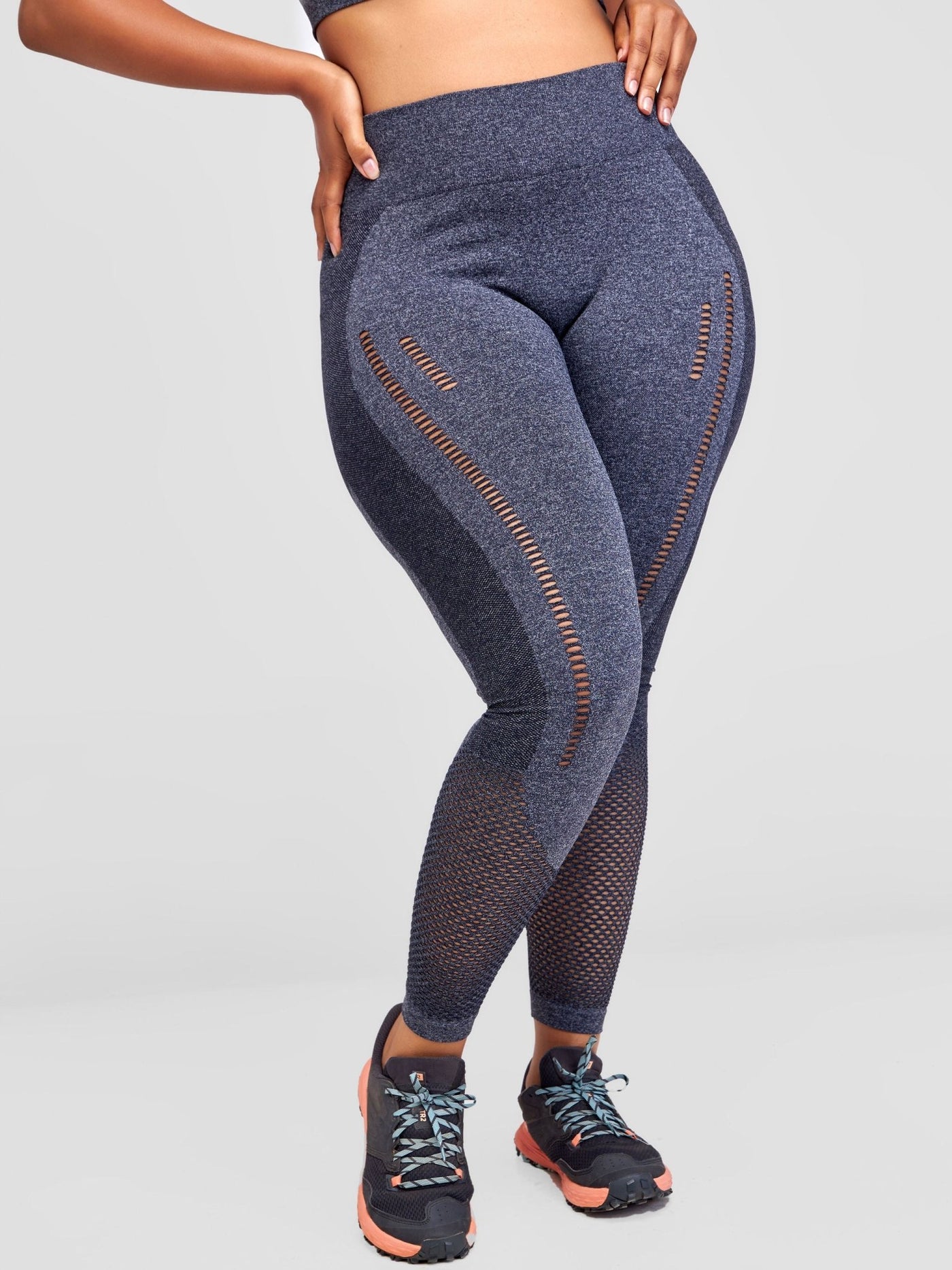 Ava Fitness Kira Pants Set - Dark Grey - Shopzetu