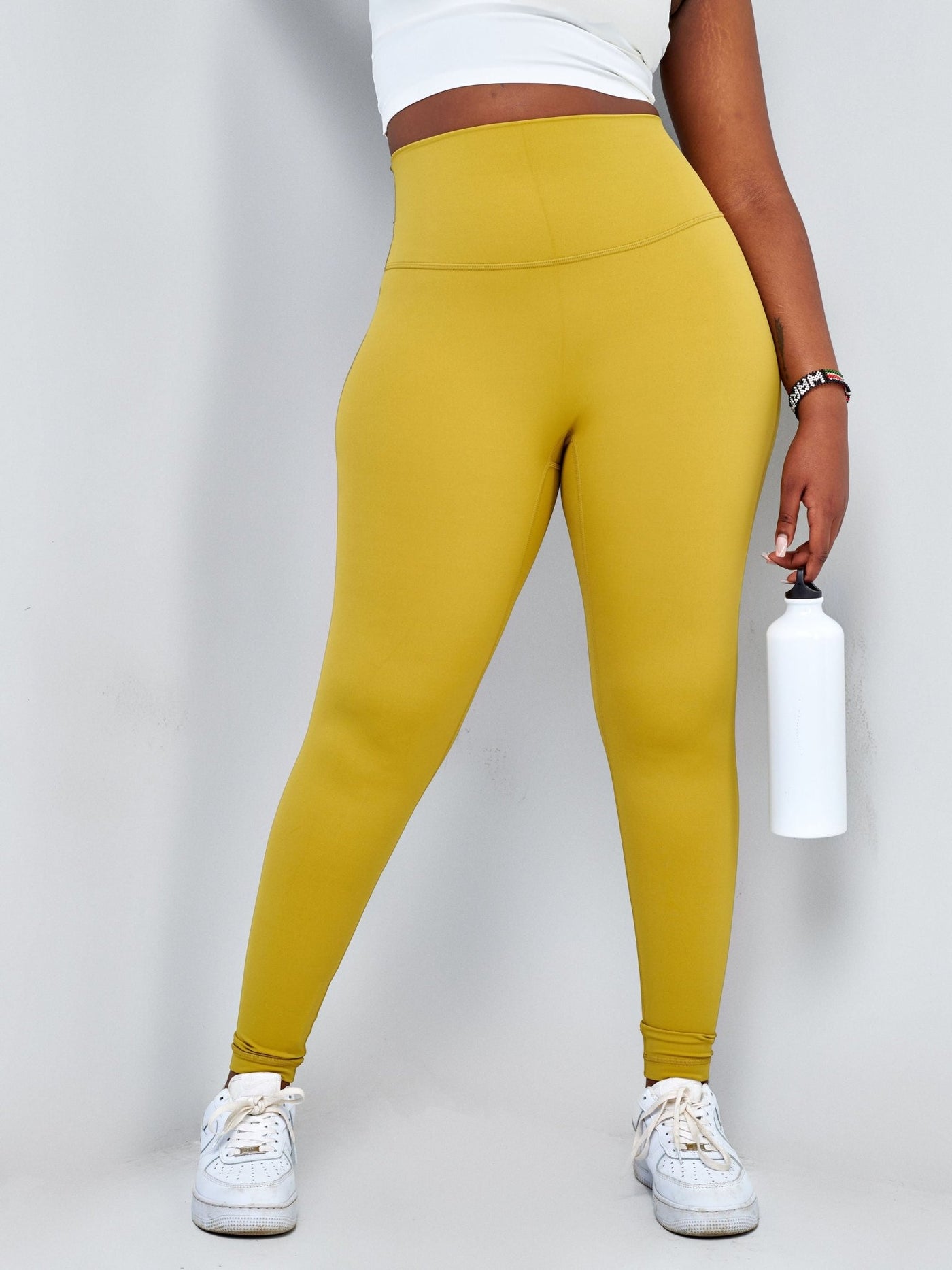 Ava Fitness Bella Workout Leggings - Leaf Yellow - Shopzetu