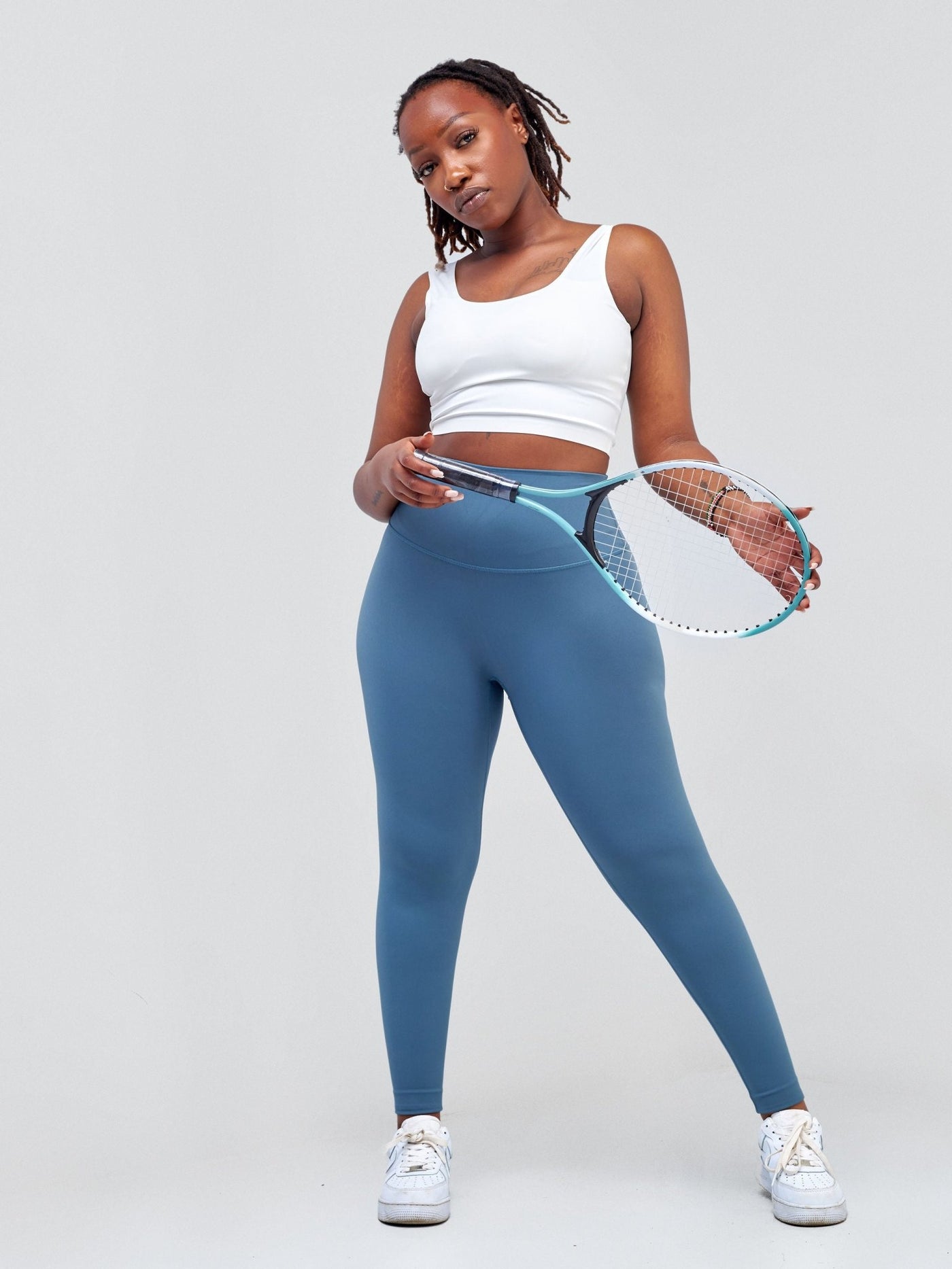 Ava Fitness Bella Workout Leggings - Code Blue - Shopzetu