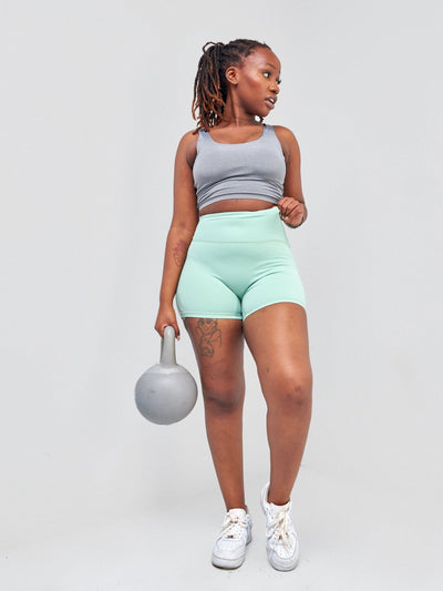 Ava Fitness Rozy Workout Shorts - Green - Shopzetu