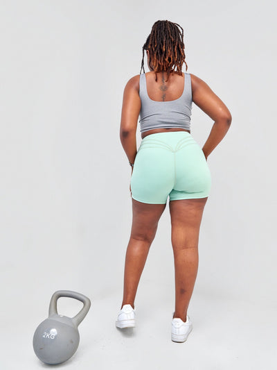 Ava Fitness Rozy Workout Shorts - Green - Shopzetu