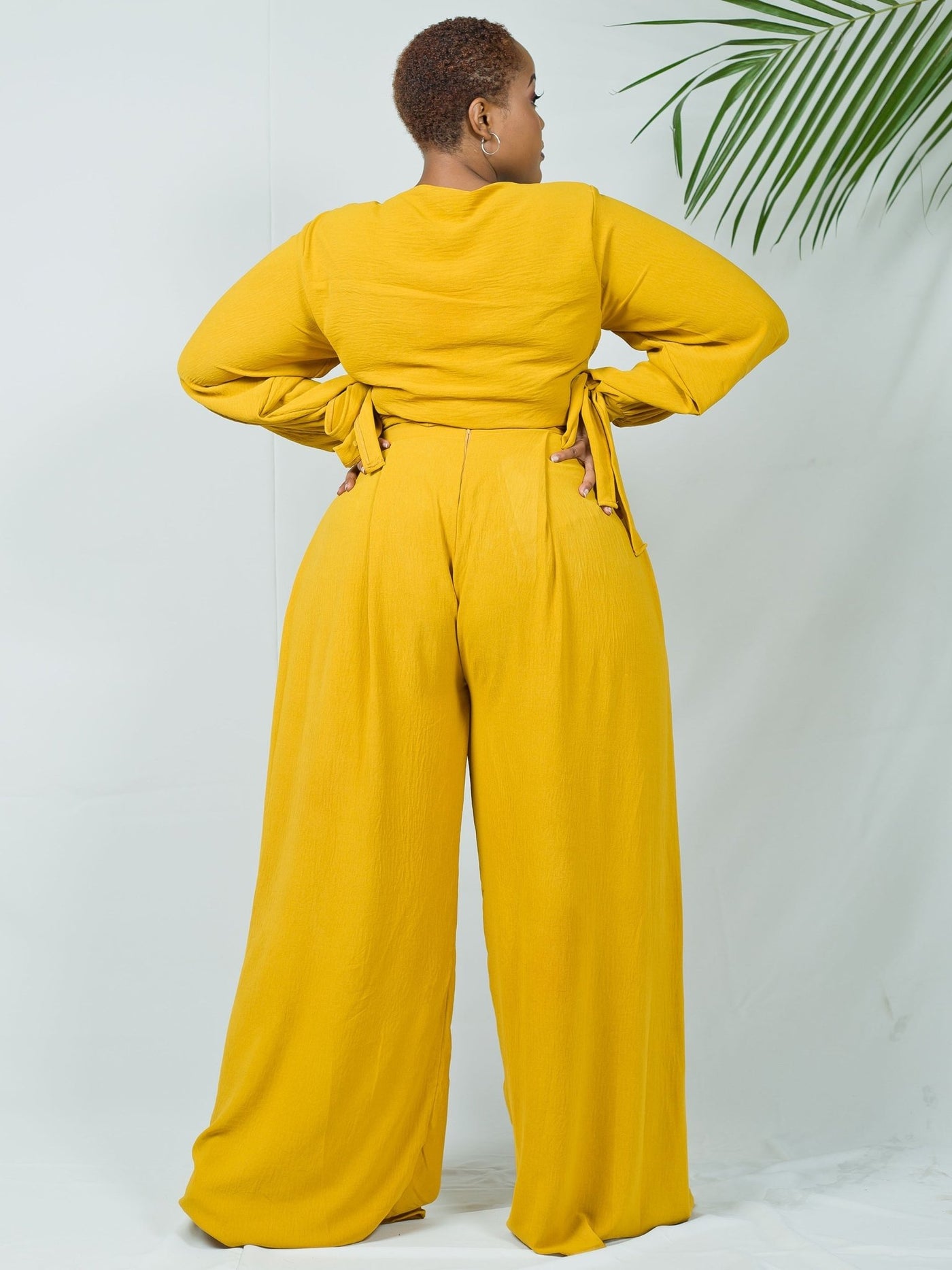 African Yuva Ahero Pants Set - Mustard - Shopzetu